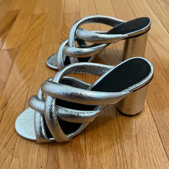 REBECCA MINKOFF SILVER PUFF SANDALS IN SIZE 7 - Picture 7 of 8